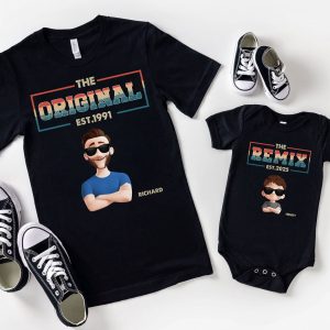 The Original The Remix - Personalized Matching Shirt And Baby Bodysuit