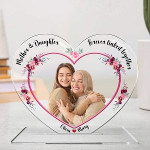 Mother & Daughters Forever Linked Together - Personalized Acrylic Photo Plaque